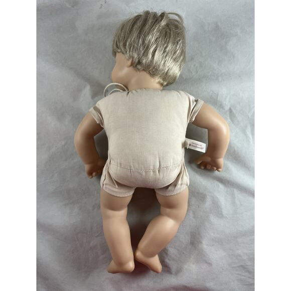 American Girl 15" Bitty Baby Twin Boy Doll Blonde Blue Eyes Tagged Track Outfit - Picture 6 of 14